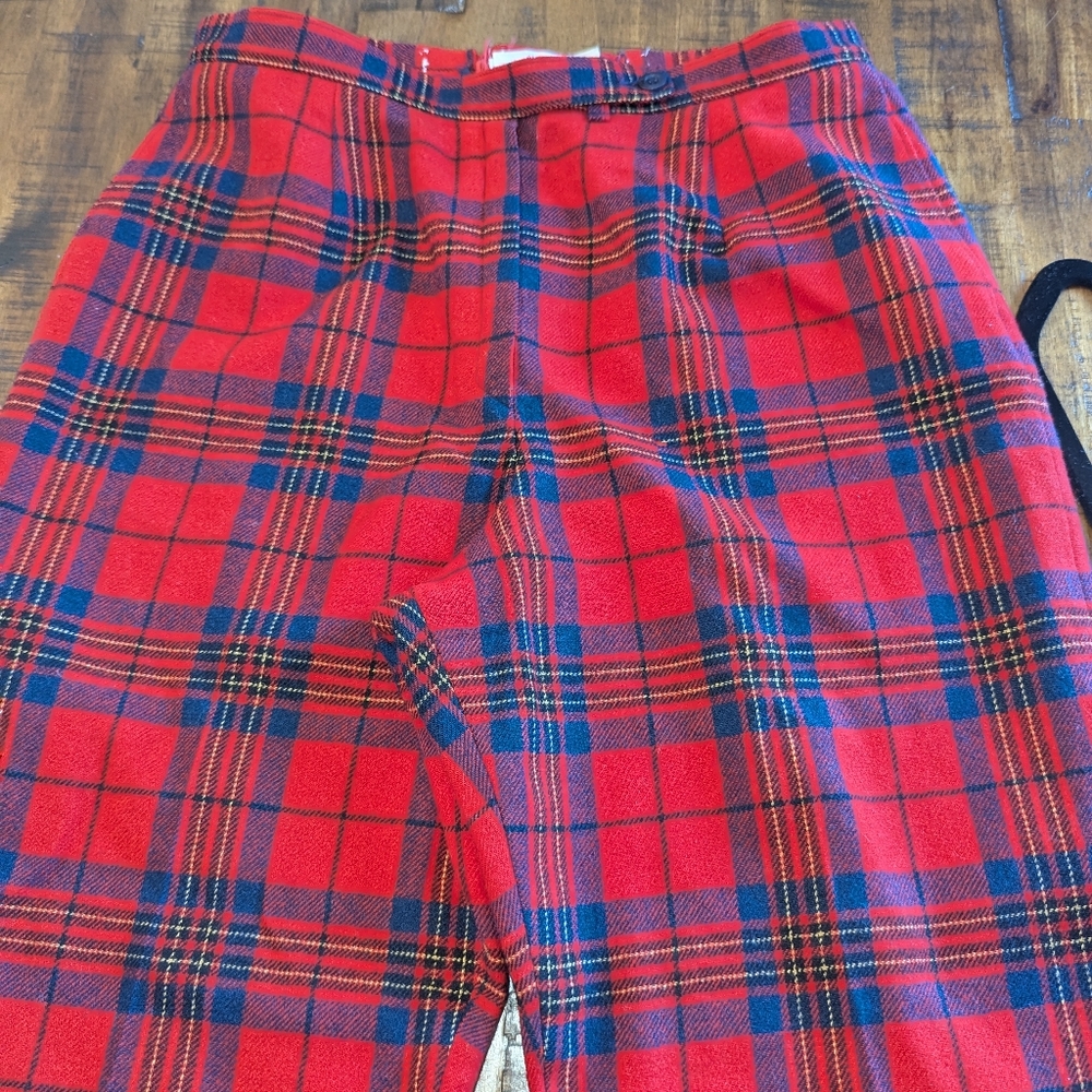 Pendleton Vintage Red Leslie Tartan Petite Pant